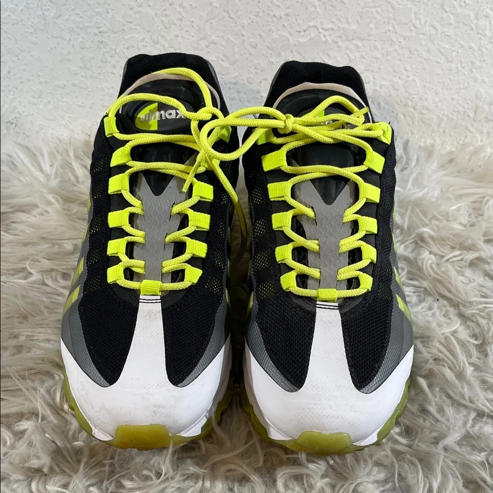 Nike Air Max ‘95 Men’s Size 11.5 White/Black/Volt/Silver 511307-010 Sneakers - Picture 2 of 11
